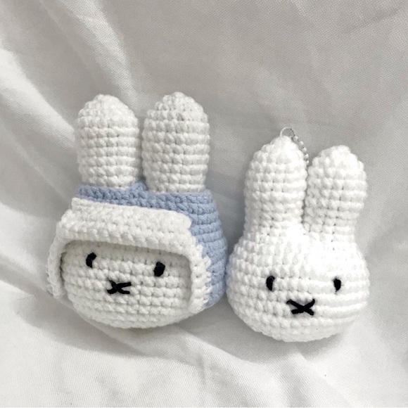 Miffy Keychain 100% Handmade Crochet - Picture 2 of 2